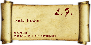 Luda Fodor névjegykártya